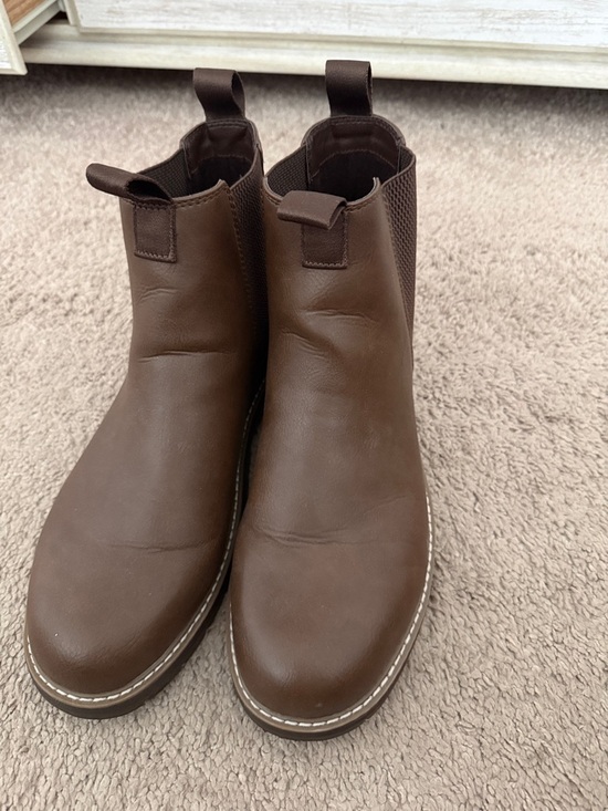 Men\'s Brown Chukka Chelsea Boots - Pull-On Ankle Work Boots main image 5